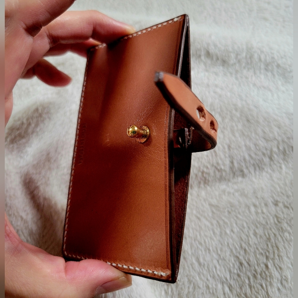✨️HP✨️CXC | EUC Sleek Camel/Tan Omega Leather Card Holder - Picture 7 of 11